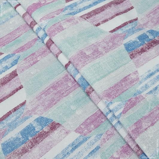 Ткани портьерные ткани - Декоративная ткань лонета Хейма/HAIMA  голубой, фуксия