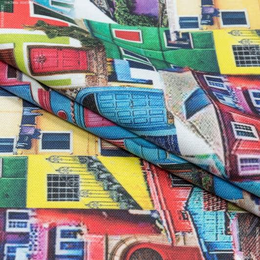 Тканини всі тканини - Декоративна тканина Касас кольорові будиночки