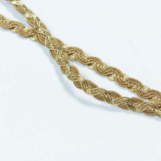 Ткани фурнитура для декора - Тесьма окантовочная Аделина цвет старое золото 8 мм