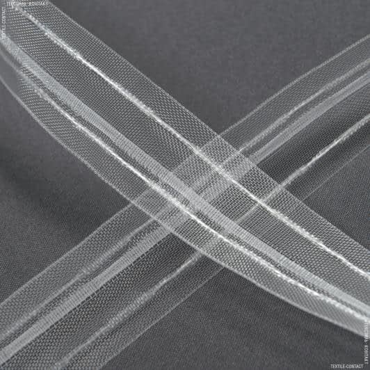 Ткани готовые изделия - Тесьма шторная Косая сборка в право прозрачная 30мм±0.5мм/50м