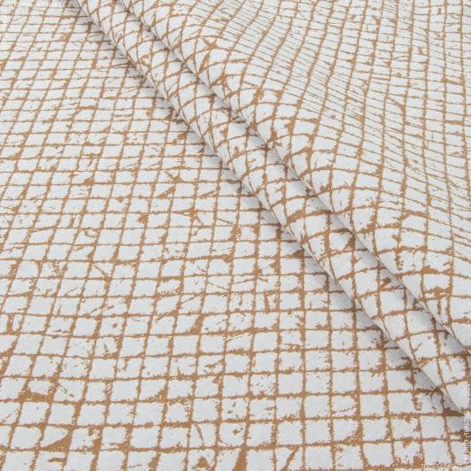 Тканини портьєрні тканини - Жакард Трамонтана ромб тераток, бежевий