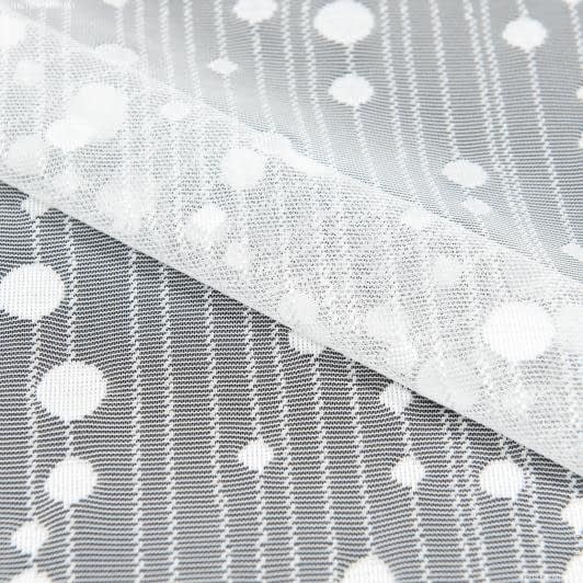 Тканини гардинні тканини - Гардинне полотно Маліка гірлянда / молочний