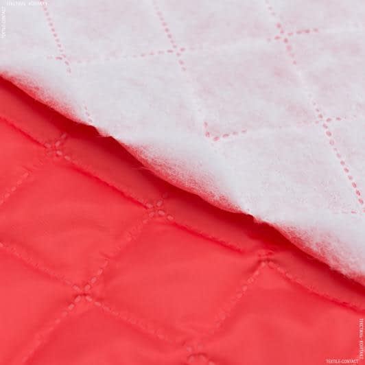 Тканини для покривал - Підкладка 190Т термопаяна  з синтепоном  100г/м  5см*5см червона