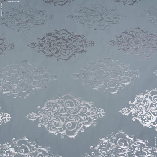 Ткани портьерные ткани - Декоративная ткань саратов-2 / серый, голубой, серебро
