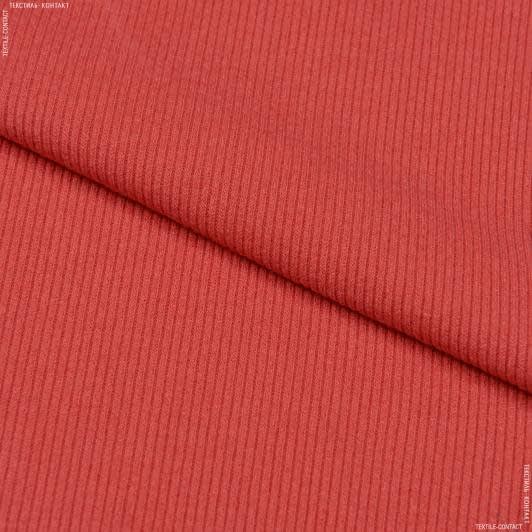 Ткани трикотаж - Трикотаж резинка красный