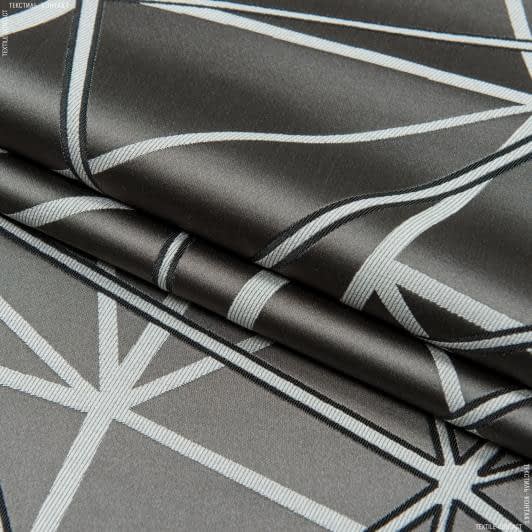 Тканини портьєрні тканини - Декоративна тканина Палмі / Palmi абстракція колір асфальт