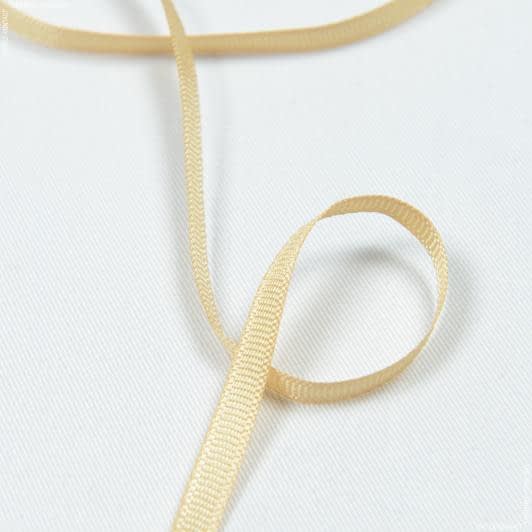 Ткани тесьма - Репсовая лента Грогрен /GROGREN  св.желтая 7 мм