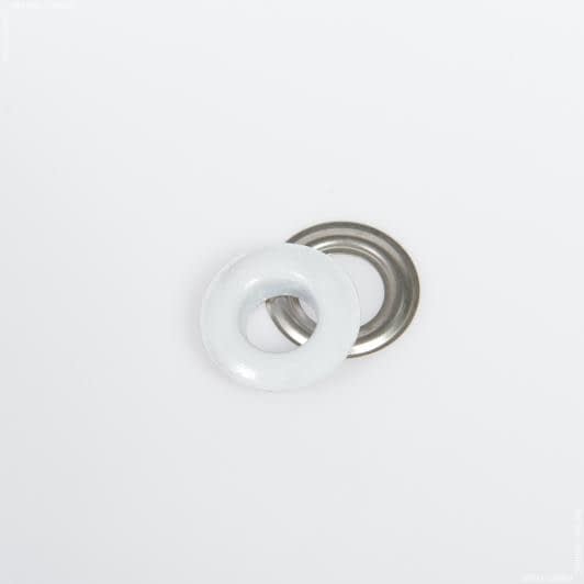 Тканини фурнітура для декора - Люверс металевий d-12мм білий