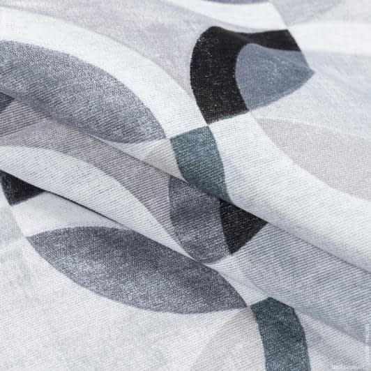 Тканини для портьєр - Декоративна тканина рітмо/ritmo сірий,чорний