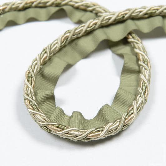 Ткани шнур декоративный - Шнур окантовочный Корди цвет св.бежевый, бежевый, оливка 7 мм