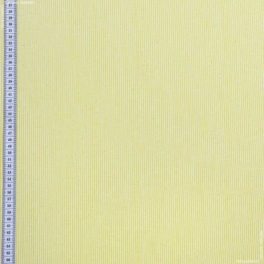 Ткани для декоративных подушек - Экокоттон ася полоска, ярко-жёлтый