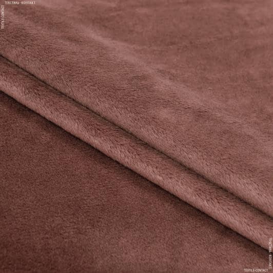Ткани для декоративных подушек - Плюш (вельбо) шоколадный