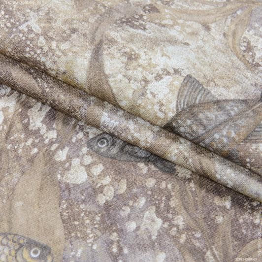Ткани портьерные ткани - Декоративная ткань Аквариум / Indus Digital Print бежевый