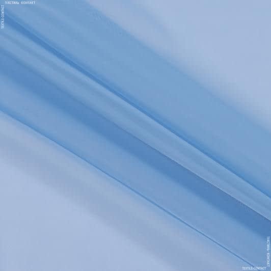 Тканини гардинні тканини - Тюль вуаль т. блакитний
