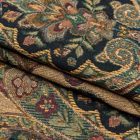 Ткани для чехлов на стулья - Гобелен  византия  беж зеленый