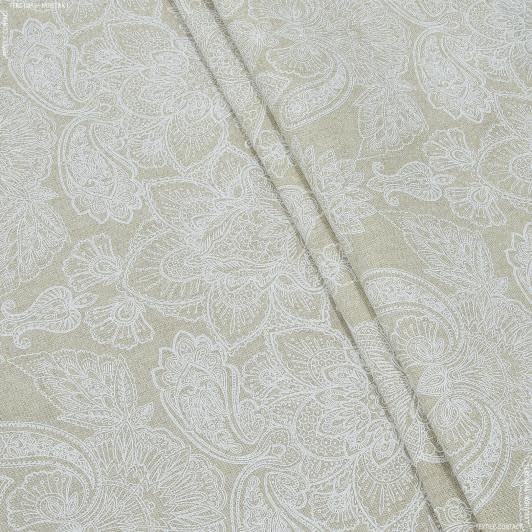 Тканини для декору - Декоративна тканина лонета Кім бежевий ,молочний