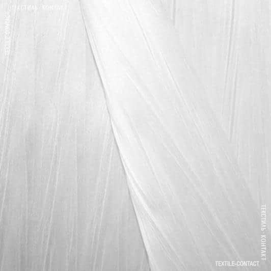 Тканини портьєрні тканини - Декоративна тканина тафта Фентезі пліссе біла