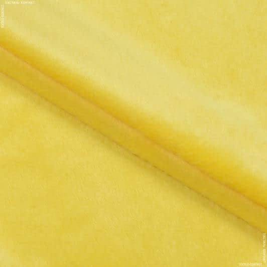 Ткани трикотаж - Плюш (вельбо) желтый