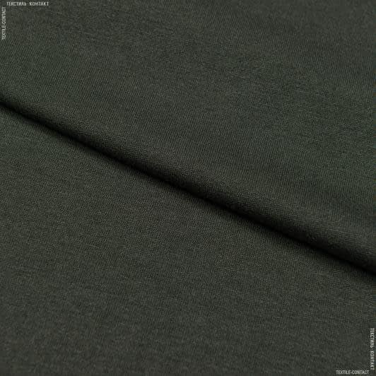 Ткани для спортивной одежды - Футер-стрейч 2х-нитка темный хаки
