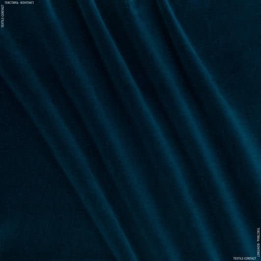 Тканини бавовна - Костюмний оксамит колір морської хвилі