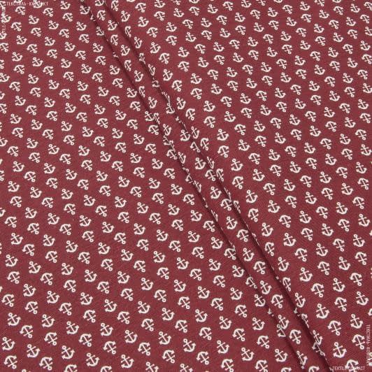 Ткани для декора - Декоративная ткань лонета Анке якоря морськая тематика