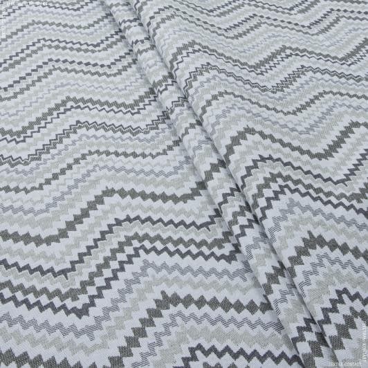 Тканини портьєрні тканини - Жакард Консул/CONSUL темно сірий, бежевий