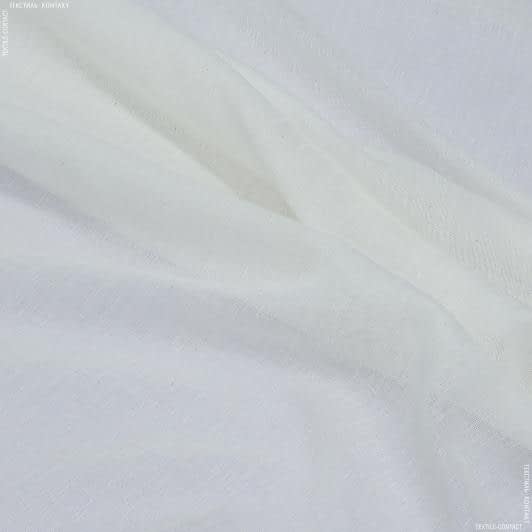 Ткани свадебная ткань - Тюль кисея Мелодия имитация льна молочная с утяжелителем
