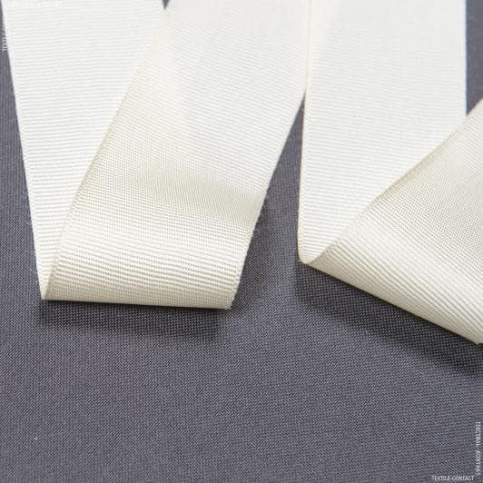 Ткани все ткани - Репсовая лента Грогрен  цвет экрю 40 мм