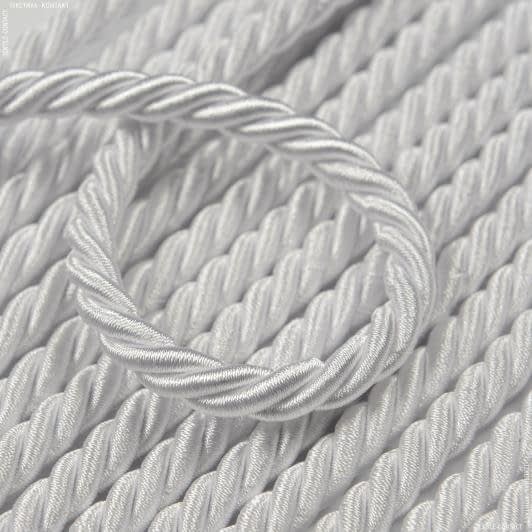Тканини шнур декоративний - Шнур Глянцевий білий d=9 мм