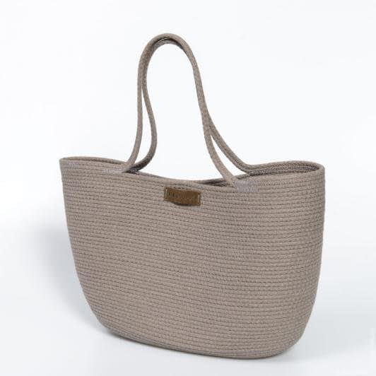 Тканини сумка шопер - Сумка зі шнура Knot Bag  велика мокко  L