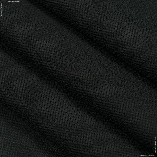 Ткани канва - Ткань для вышивания  черный
