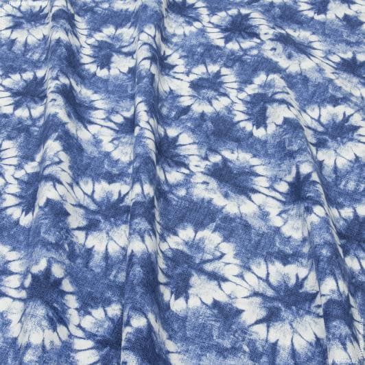 Тканини для квілтінгу - Декоративна тканина панама Масаі синій