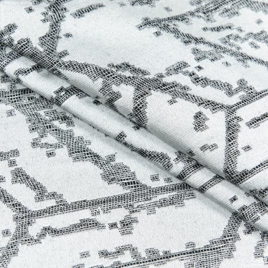 Ткани портьерные ткани - Жаккард Эврика геометрия св.серый ,графит