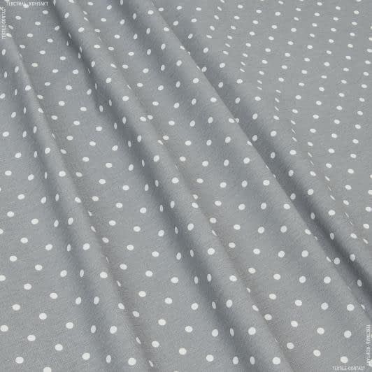 Ткани для кукол - Декоративная ткань Севилла горох серый