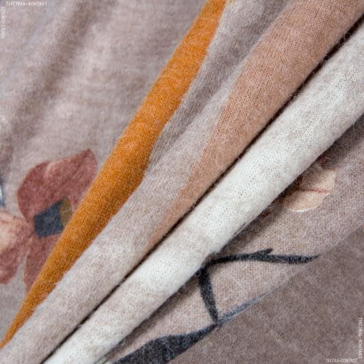 Тканини для суконь - Трикотаж Irvina купон натюрморт коричневий/чорний/сірий