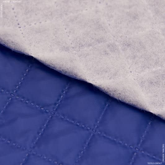 Ткани подкладочная ткань - Синтепон 100g термопай 4*4 с подкладкой 190т  синий