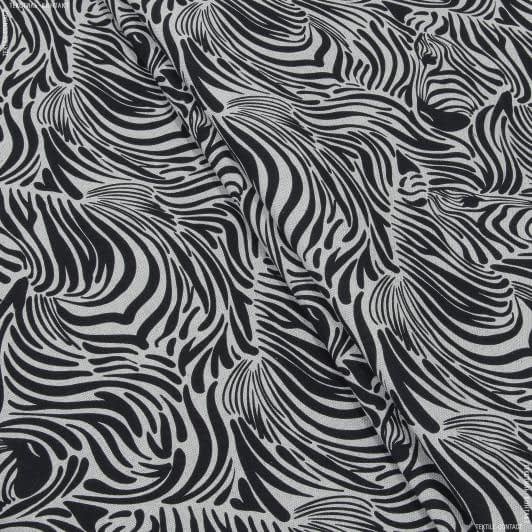 Ткани для римских штор - Декоративная ткань Грейви зебра, черный