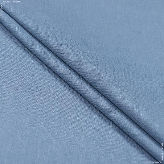 Тканини для блузок - Льон сорочковий сіро-синій