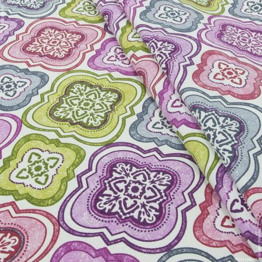 Ткани портьерные ткани - Декоративная ткань панама Кема фуксия, т.фрез, липа