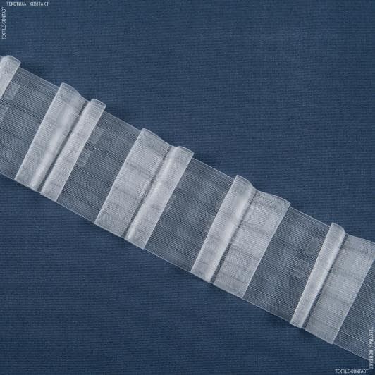 Тканини фурнітура для декора - Тасьма шторна Бантові складки різноширокі прозора  КС-1:2.5 80мм±0.5мм /100м