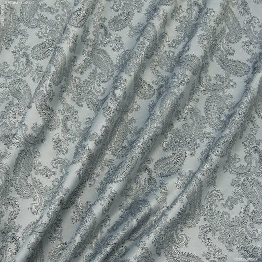 Тканини віскоза, полівіскоза - Підкладковий жакард огірки сірий/сталевий