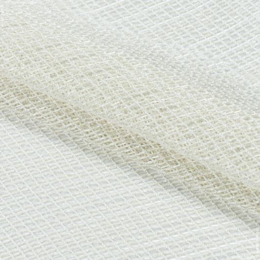 Ткани гардинные ткани - Тюль сетка Афра цвет крем с утяжелителем