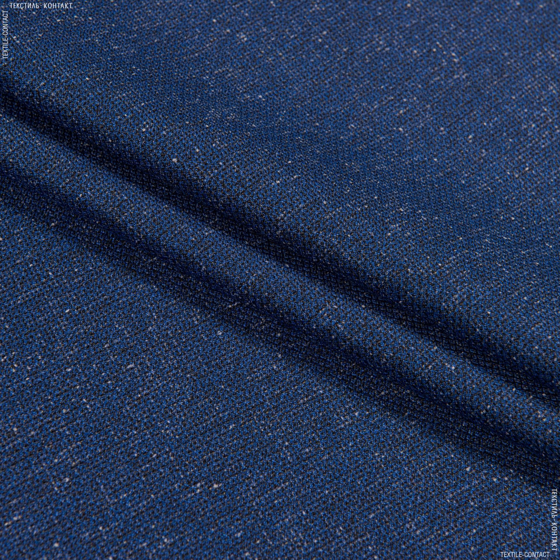 Тканини для штанів - Костюмна полівіскоза меланж синя