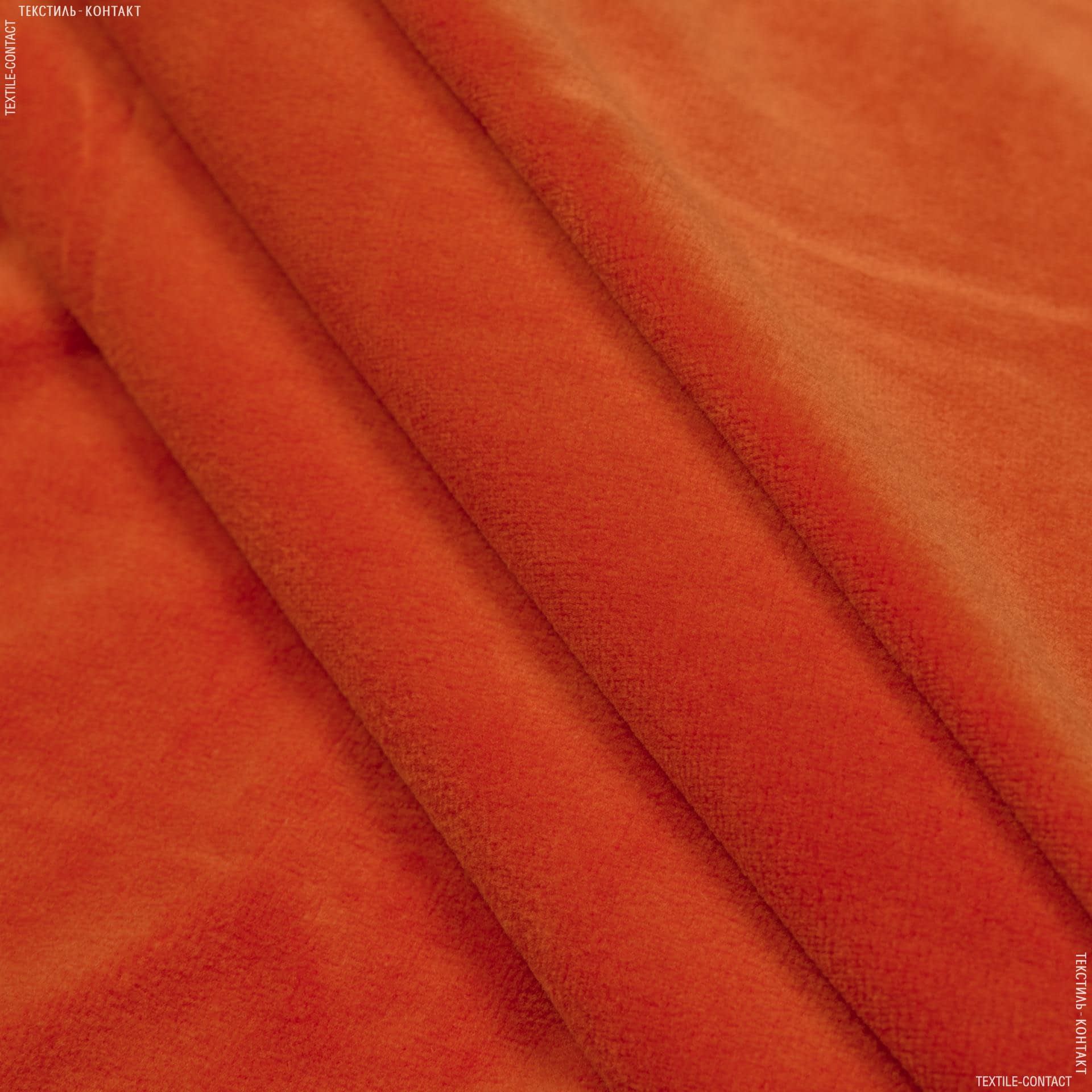 Ткани для детской одежды - Велюр хб оранжевый