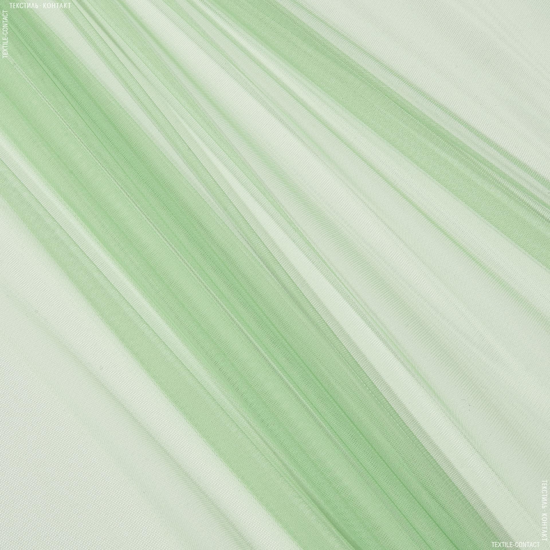 Ткани гардинные ткани - Тюль сетка  мини Грек  св.зеленая
