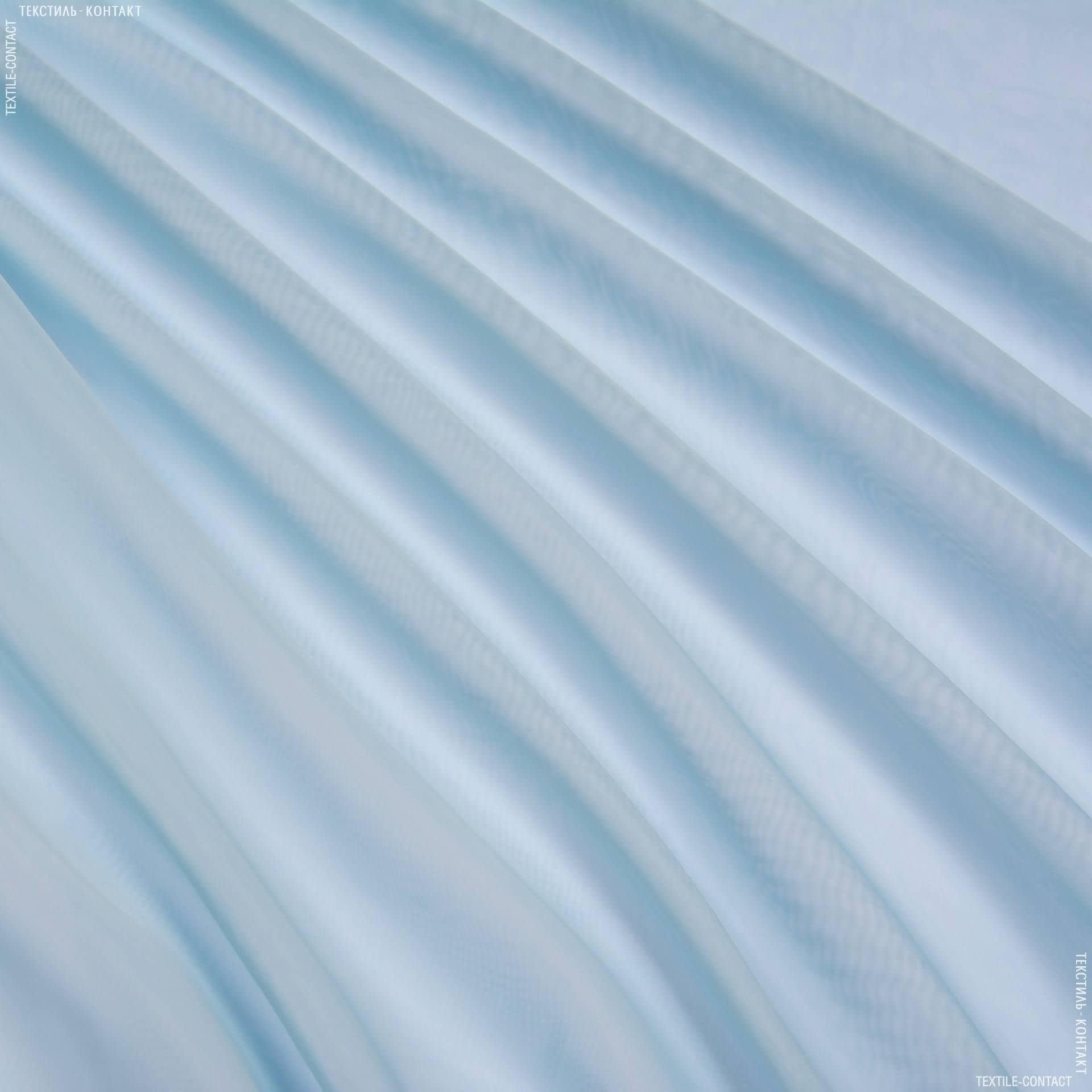 Тканини гардинні тканини - Тюль вуаль блакитний іній