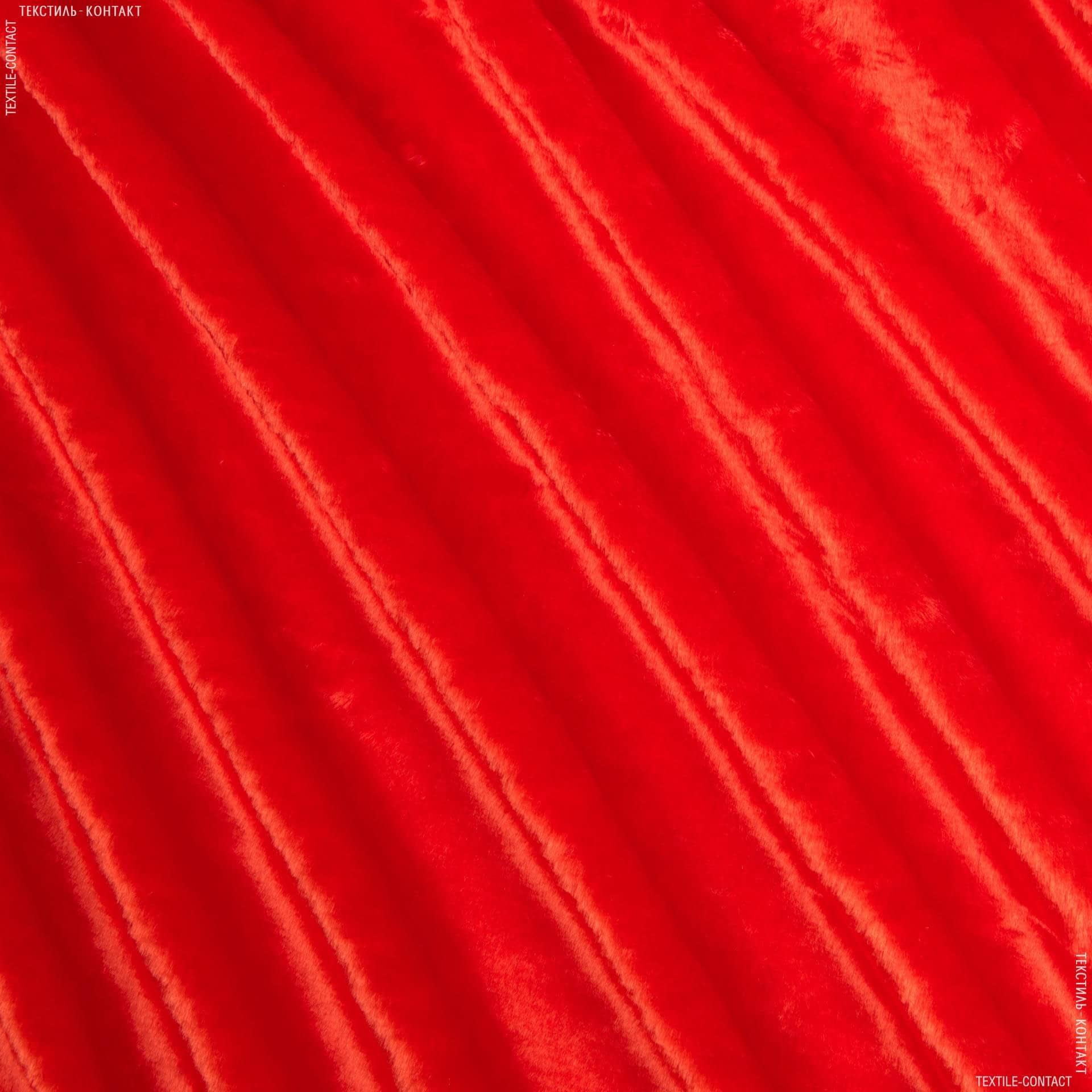 Тканини для верхнього одягу - Хутро штучне коротковорсове червоний