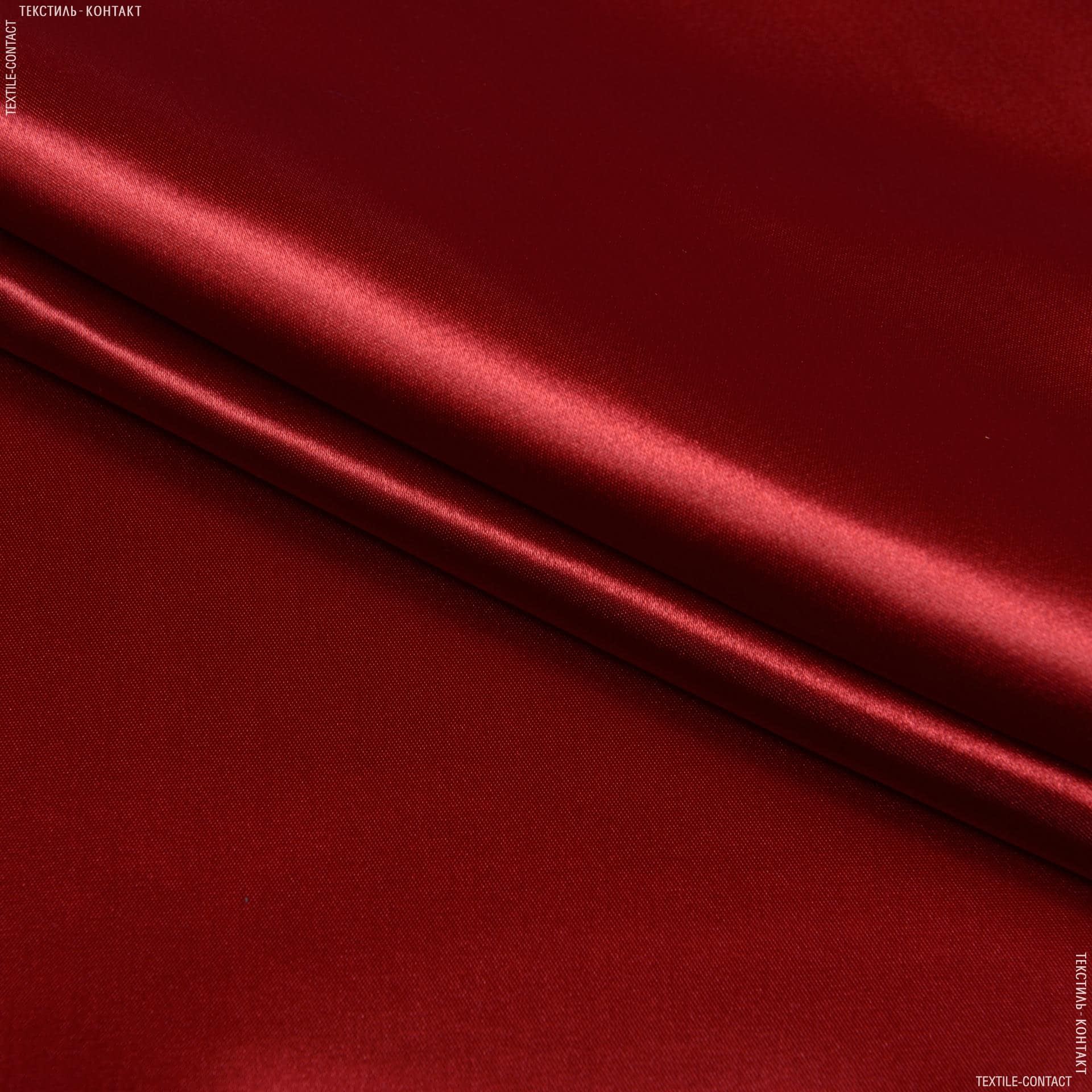Тканини для хусток та бандан - Атлас щільний темно-червоний