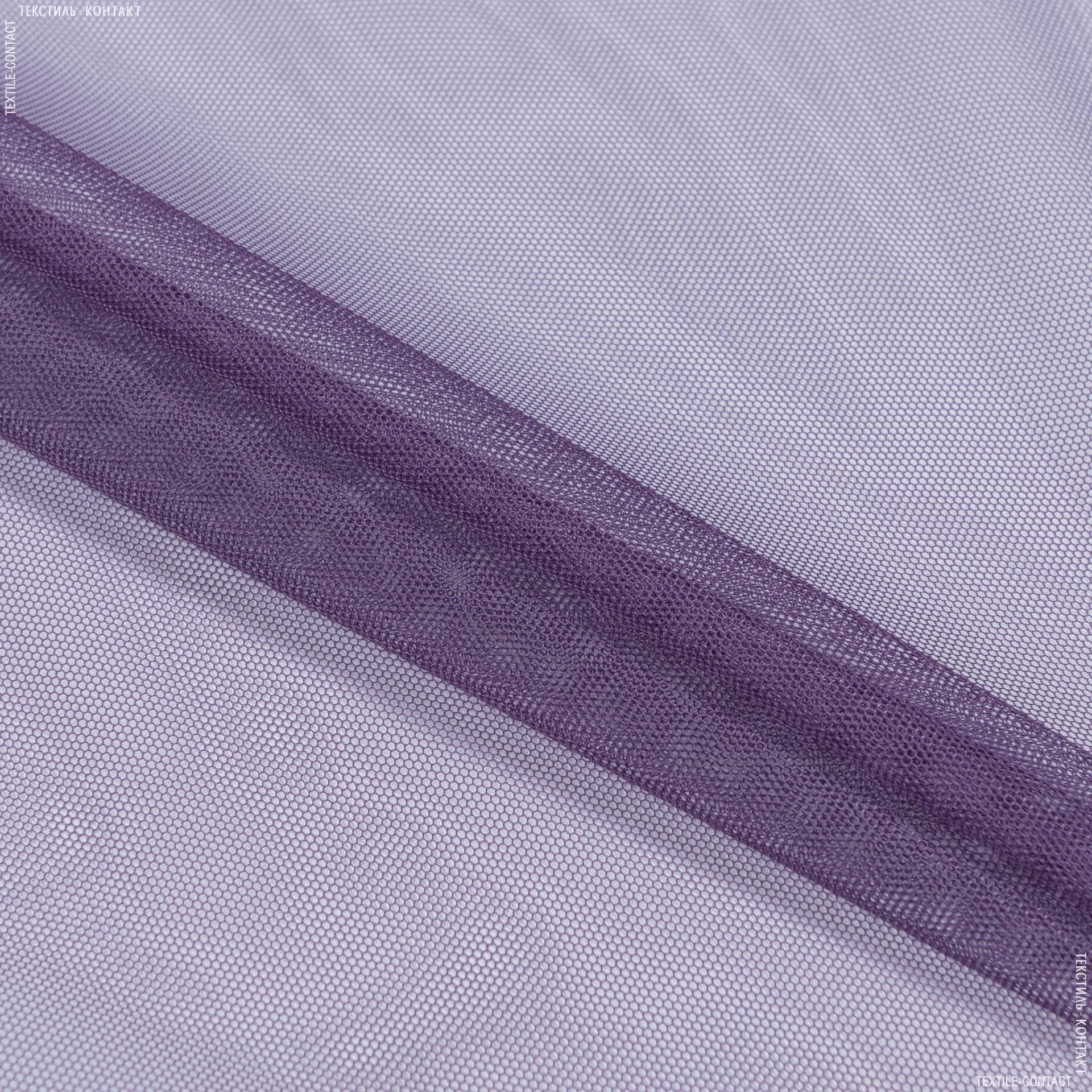 Ткани гардинные ткани - Тюль  сетка Грек / GREK фиолет с утяжелителем