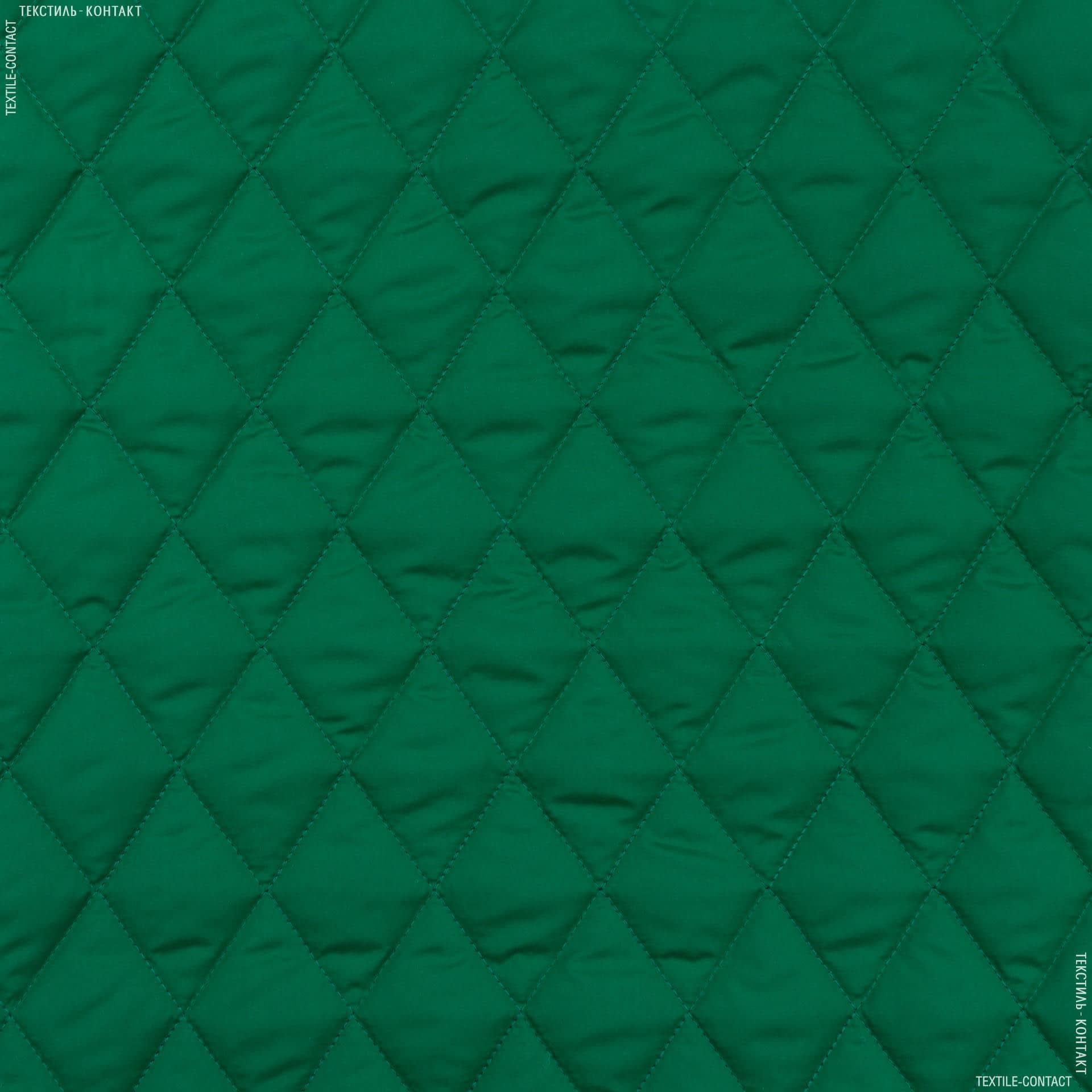 Тканини для верхнього одягу - Плащова фортуна стьогана з синтепоном зелений